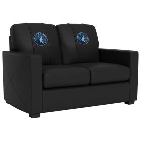 Silver Loveseat with Minnesota Timberwolves Primary Logo