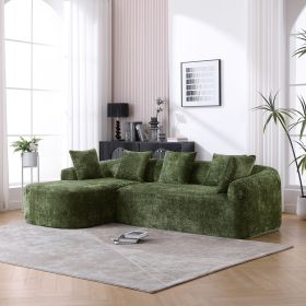 COOLMORE Boucle Sofa 3 Seater for Living Room Oversized Comfy Sofa L-Shape Sofa Couch with Chaise Home Furniture Sleeper Sectional Sofa for Apart