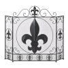 FLEUR-DE-LIS FIREPLACE SCREEN