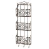 Vintage Charm Triple Wall Rack - Rustic Home Decor Organizer