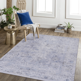 5x8 Area Rugs for Dining Room Rug, Washable Rug, Low-Pile, Non-Slip, Non-Shedding, Foldable, Kid & Pet Friendly - Area Rugs for living room, bedr