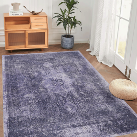 Area Rugs 9x12 Living Room, Washable Area Rug, Low-Pile, Non-Slip, Non-Shedding, Foldable, Kid & Pet Friendly - Area Rugs for living room, bedroo