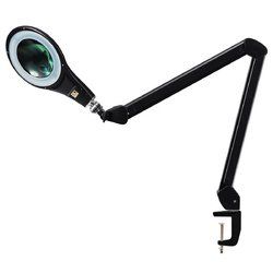 LED Magnifying Glass Desk Lamp with Swivel Arm