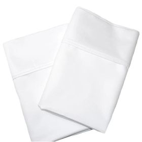 1000 Thread Count Cotton Blend Solid Pillowcase Set (Color: White, size: King)