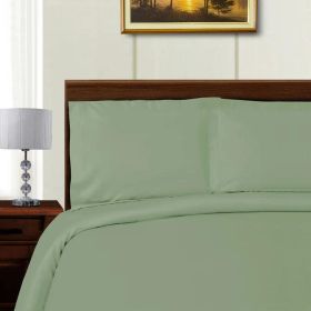 Lyocell Blend 1000 Thread Count Solid Duvet Cover Set (Color: Sage, size: Full/Queen)