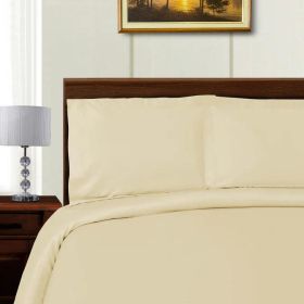 Lyocell Blend 1000 Thread Count Solid Duvet Cover Set (Color: Ivory, size: King/California King)