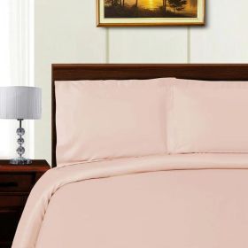 Lyocell Blend 1000 Thread Count Solid Duvet Cover Set (Color: Pink, size: King/California King)