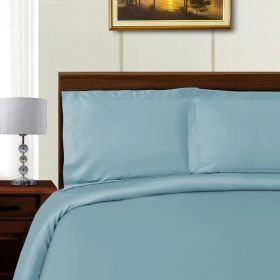 Lyocell Blend 1000 Thread Count Solid Duvet Cover Set (Color: Blue, size: King/California King)