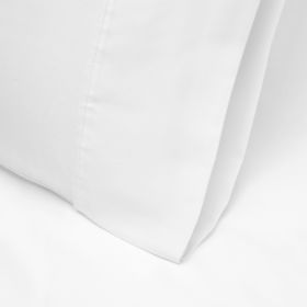 1000 Thread Count Lyocell Blend Solid Pillowcase Set (Color: White, size: Standard)