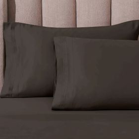 100% Egyptian Cotton 1000 Thread Count Solid Pillowcase Set (Color: Charcoal, size: Standard)