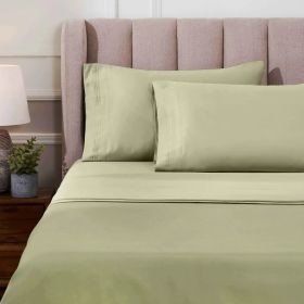 1000 Thread Count Egyptian Cotton Sateen Sheet Set (Color: Sage, size: Full)