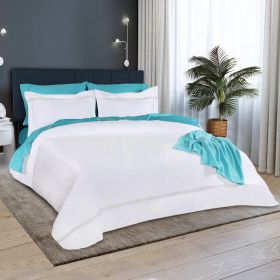 1000 Thread Count Egyptian Cotton Embroidered Duvet Cover (Color: Platinum, size: Full/Queen)