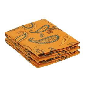 100% Cotton Flannel Vintage Paisley Pillowcase Set (Color: Pumpkin, size: King)