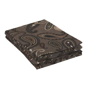 100% Cotton Flannel Vintage Paisley Pillowcase Set (Color: Charcoal, size: Standard)
