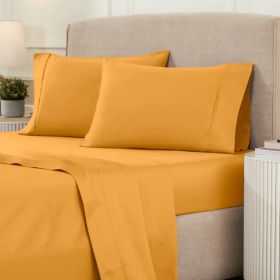 1200 Thread Count Egyptian Cotton Sateen Sheet Set (Color: Dijon, size: Queen)