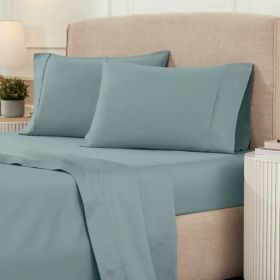 1200 Thread Count Egyptian Cotton Sateen Sheet Set (Color: Teal, size: Queen)