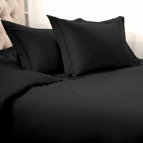 1500 Thread Count Egyptian Cotton Solid Duvet Cover (Color: Black, size: King/California King)