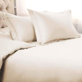 1500 Thread Count Egyptian Cotton Solid Duvet Cover (Color: Ivory, size: Full/Queen)