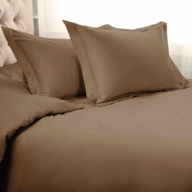 1500 Thread Count Egyptian Cotton Solid Duvet Cover (Color: Taupe, size: Full/Queen)