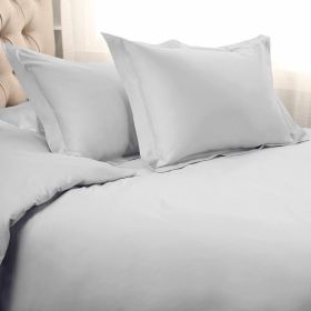 1500 Thread Count Egyptian Cotton Solid Duvet Cover (Color: Platinum, size: King/California King)