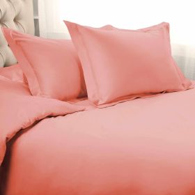 1500 Thread Count Egyptian Cotton Solid Duvet Cover (Color: Dusted Rose, size: Full/Queen)