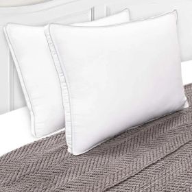 Medium Density Down Alternative Gusset Pillows, Set of 2 and 4 (Set: 2 Piece, size: Standard)