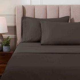 1000 Thread Count Egyptian Cotton Sateen Sheet Set (Color: Charcoal, size: King)