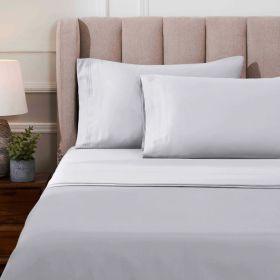 1000 Thread Count Egyptian Cotton Sateen Sheet Set (Color: Platinum, size: King)