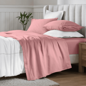 Egyptian Cotton Sateen Sheet Set 650 Thread Count (Color: Blush, size: California King)
