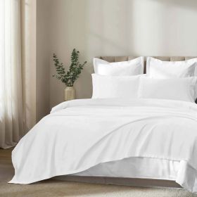 Apus 100% Cotton Perfect Fit Deep Pocket Sheet Set (Color: White, size: King)