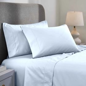 1000 Thread Count Cotton Blend Sheets - Solid Deep Pocket (Color: Blue, size: California King)