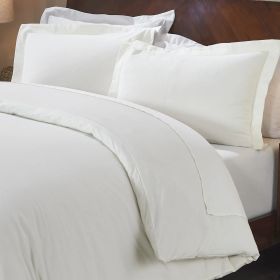 100% Cotton Flannel Solid Modern Fuzzy Duvet Cover Set (Color: Ivory, size: King/California King)