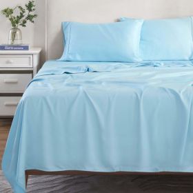 300 Thread Count Modal From Beechwood Sheet Set Extra Deep Pocket (Color: Light Blue, size: California King)