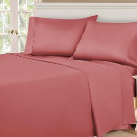 530 Thread Count Egyptian Cotton Sateen Bed Sheet Set (Color: Blush, size: Queen)