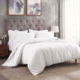 Modal from Beechwood 300 Thread Count Duvet Cover Set (Color: White, size: King/California King)
