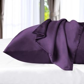 300 Thread Count Rayon from Bamboo 2 Piece Pillowcase Set (Color: Purple, size: Standard)
