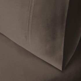 Egyptian Cotton 300 Thread Count Solid Bed Pillowcase Set (Color: Gray, size: Standard)