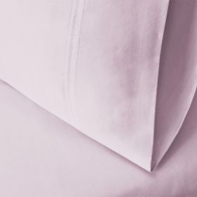 Egyptian Cotton 300 Thread Count Solid Bed Pillowcase Set (Color: Lilac, size: Standard)