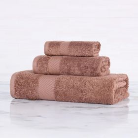 Egyptian Cotton Kendell Plush Towel Set 3 Piece (Color: Sedona)