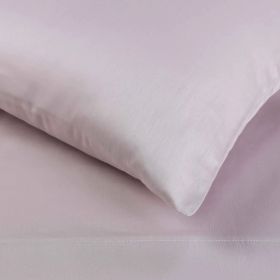Egyptian Cotton 400 Thread Count Solid Bed Pillowcase Set (Color: Lilac, size: King)