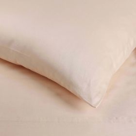 Egyptian Cotton 400 Thread Count Solid Bed Pillowcase Set (Color: Pink, size: Standard)
