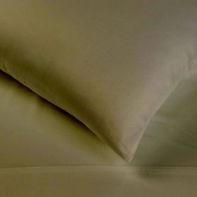 Egyptian Cotton 400 Thread Count Solid Bed Pillowcase Set (Color: Sage, size: King)