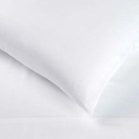 Egyptian Cotton 400 Thread Count Solid Bed Pillowcase Set (Color: White, size: King)