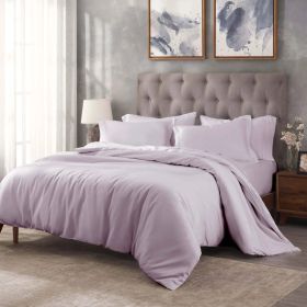 400 Thread Count Egyptian Cotton Solid Duvet Cover (Color: Lilac, size: Twin)