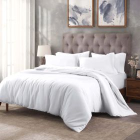 400 Thread Count Egyptian Cotton Solid Duvet Cover (Color: White, size: King/California King)