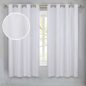 100 % Blackout Curtains Grommet Machine Washable 2 Panels Nyan (Color: Platinum, size: 52" x 63")