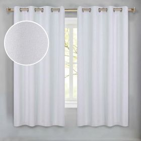 100 % Blackout Window Curtains Grommet Washable Set of 2 Neal (Color: Platinum, size: 52" x 63")