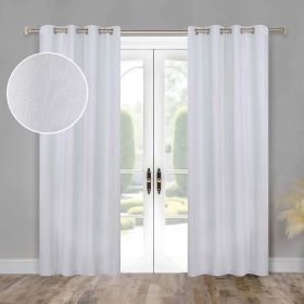 100 % Blackout Window Curtains Grommet Washable Set of 2 Neal (Color: Platinum, size: 52" x 108")