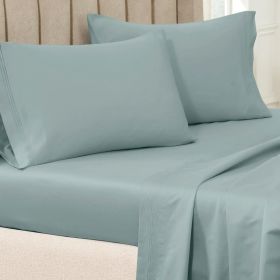 100% Egyptian Cotton 650 Thread Count Solid Pillowcase Set (Color: Teal, size: Standard)