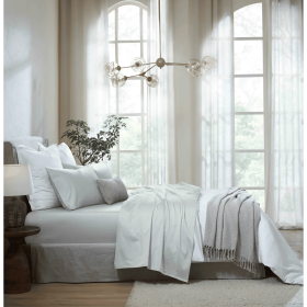 Apus 100% Cotton Perfect Fit Deep Pocket Sheet Set (Color: Silver, size: California King)